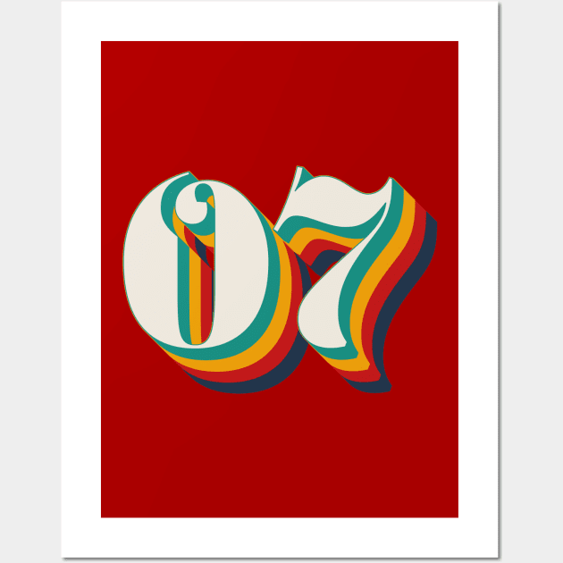 Number 7 Wall Art by n23tees